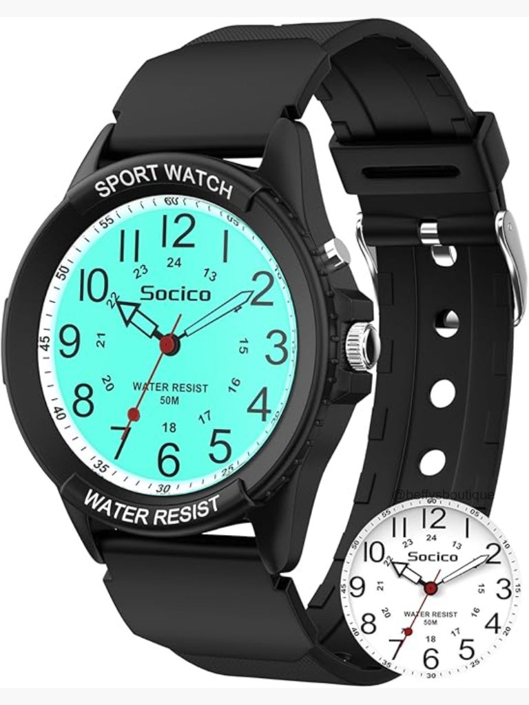 Waterproof Nurse Watch With Second Hand Easy Read 12/24h Large Dial